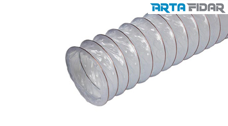 شیلنگ خرطومی هواکشی شفاف فنردار 3 سانتی متر